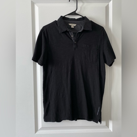 Calvin Klein Other - Calvin Klein Black cotton polo short sleeves Sz S